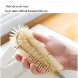 Kitchen cleaning tools Drink bottles Glass scrubbers Cleaning brush Wooden bottle cleaning brush with long handle